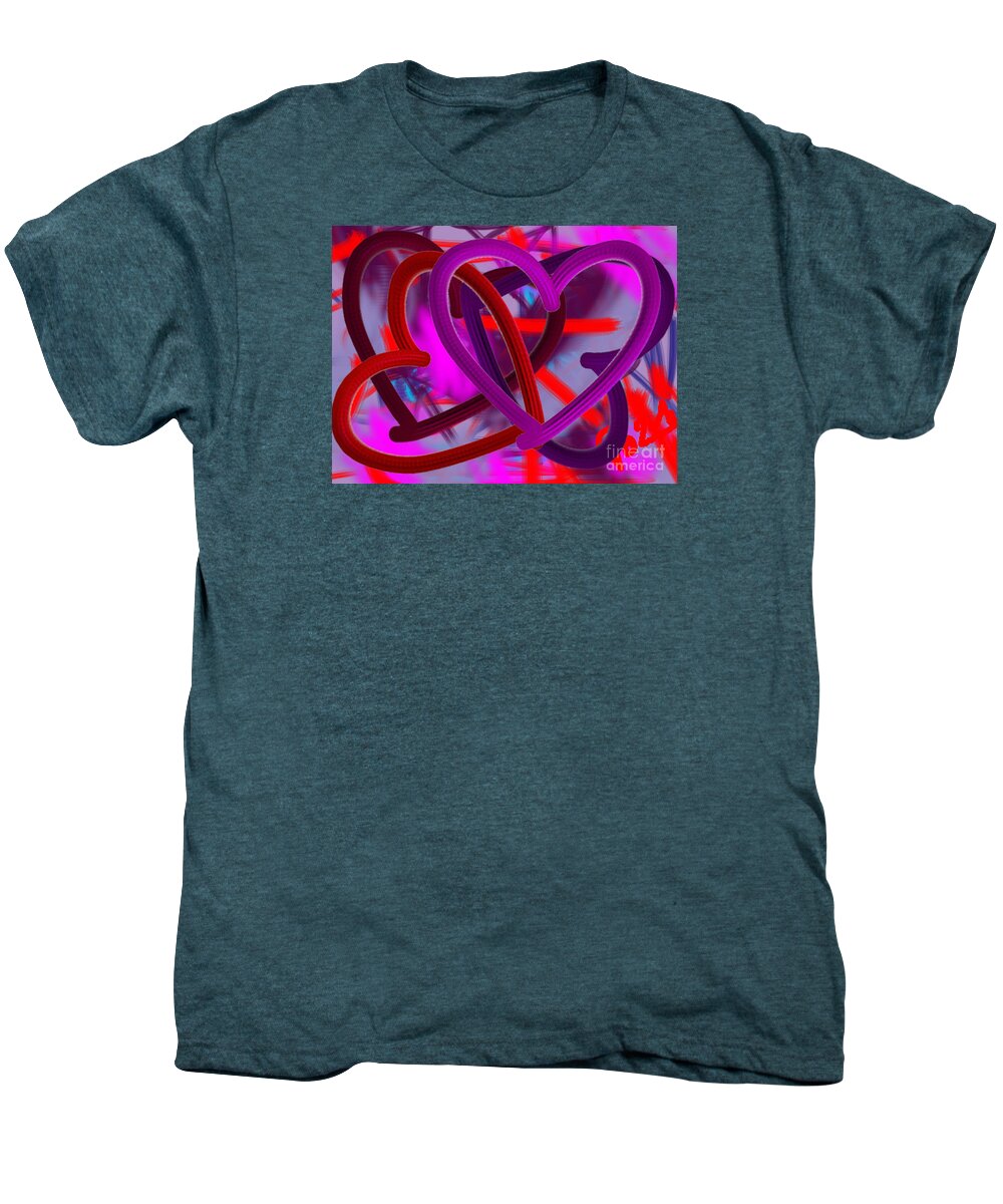 Affirmations Men's Premium T-Shirt featuring the painting Wild hearts by Go Van Kampen