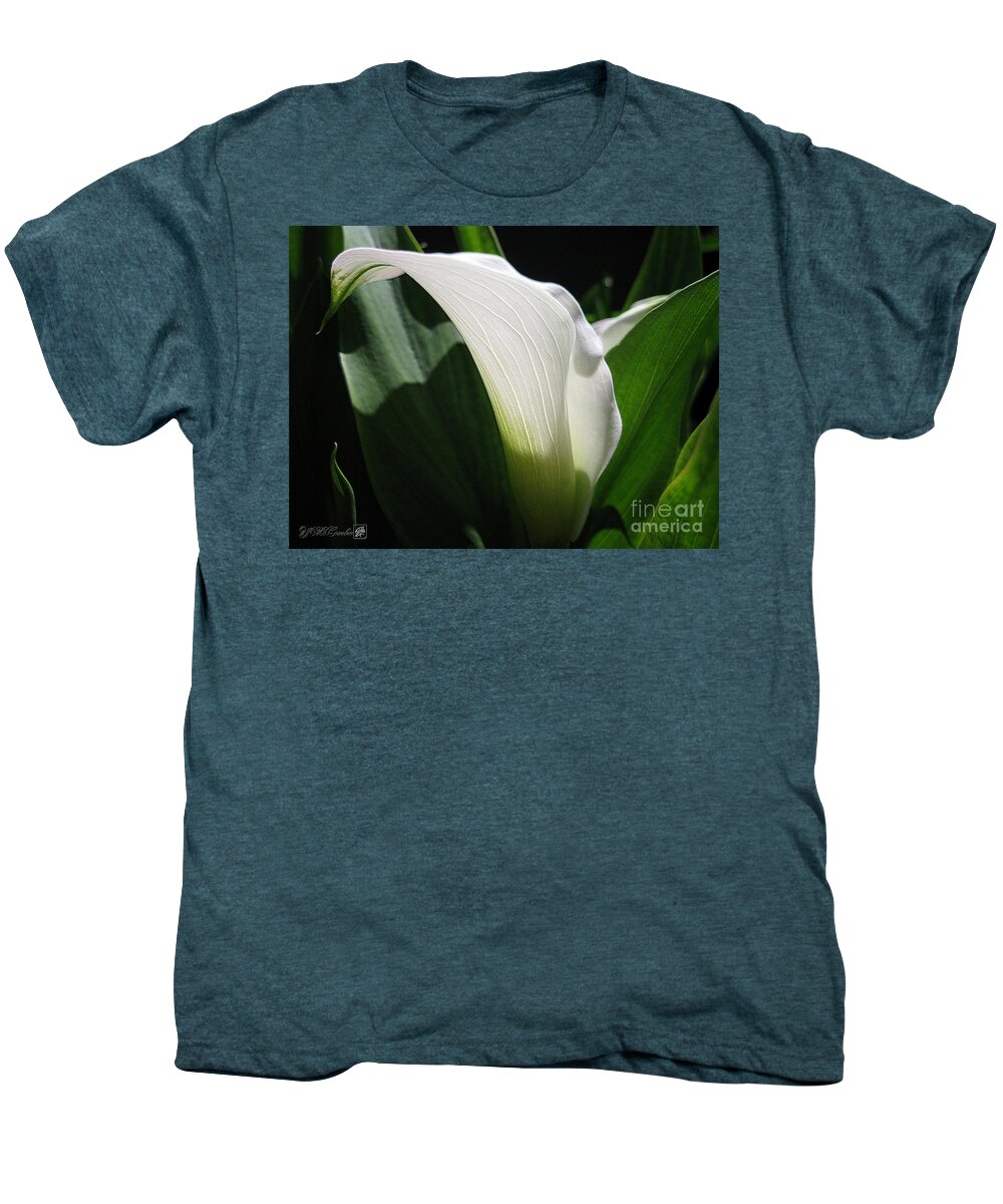 Zantedeschia Men's Premium T-Shirt featuring the photograph Zantedeschia named Crystal Blush by J McCombie
