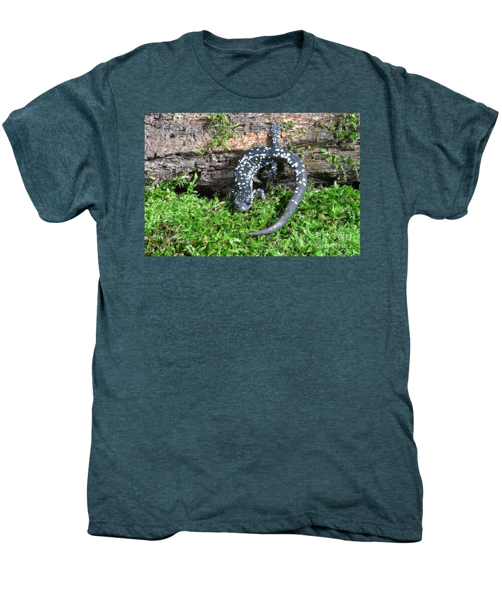 Animal Men's Premium T-Shirt featuring the photograph Slimy Salamander #2 by Ted Kinsman