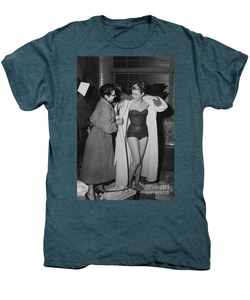 Grace Kelly Men's Premium T-Shirt featuring the photograph Grace Kelly by Photo Researchers