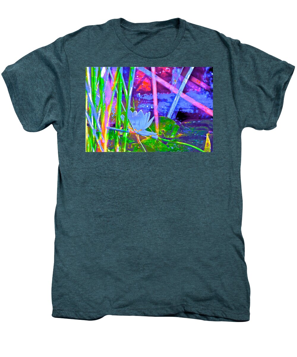 Water Lily Men's Premium T-Shirt featuring the photograph Pond Lily 21 by Pamela Cooper
