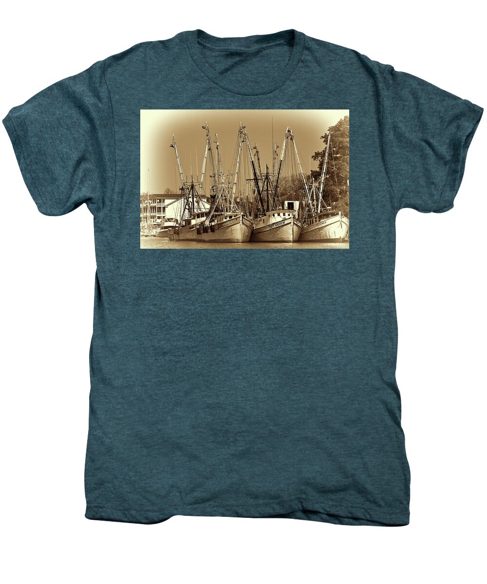 Shrimp Men's Premium T-Shirt featuring the photograph Georgetown Shrimpers #2 by Bill Barber