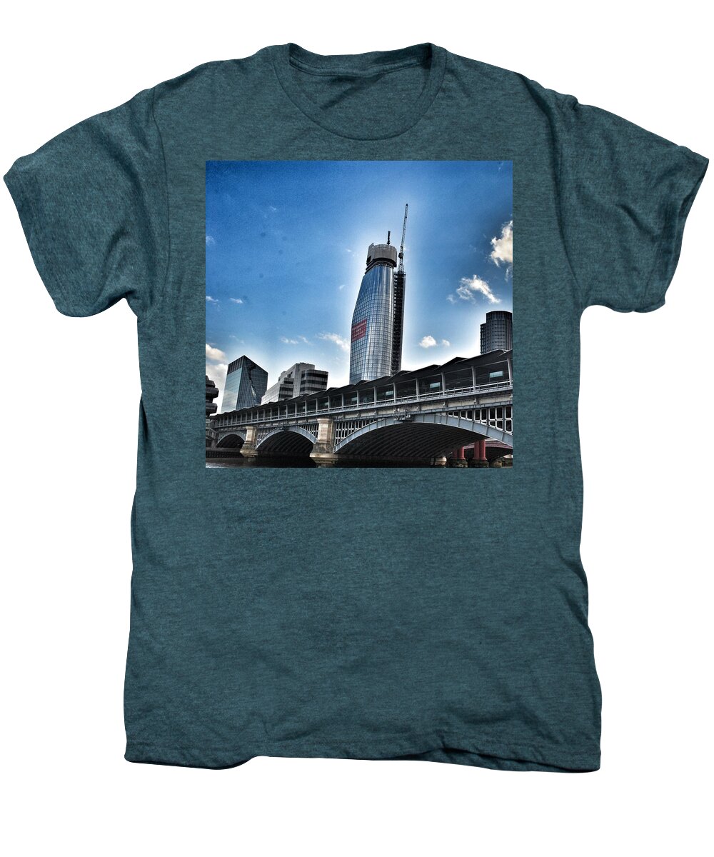 London Men's Premium T-Shirt featuring the photograph Structures in London 4.0 by Joshua Miranda