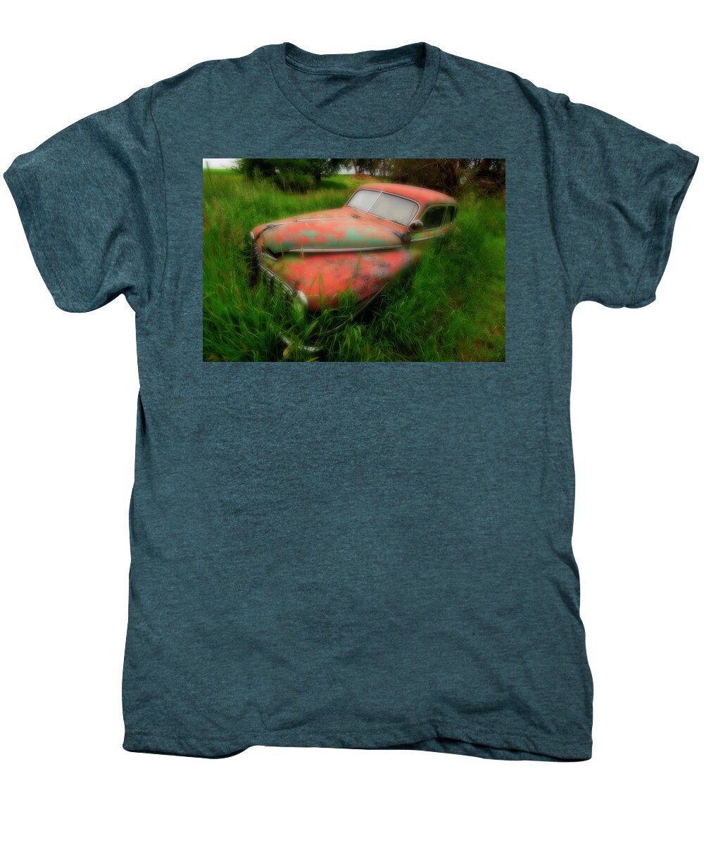 Car Men's Premium T-Shirt featuring the photograph Abandoned in the Palouse by Bob Cournoyer