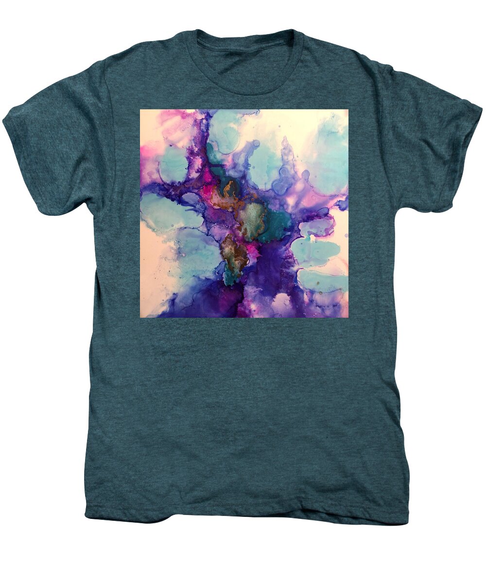 Abstract Art Men's Premium T-Shirt featuring the painting After the Storm by Tara Moorman
