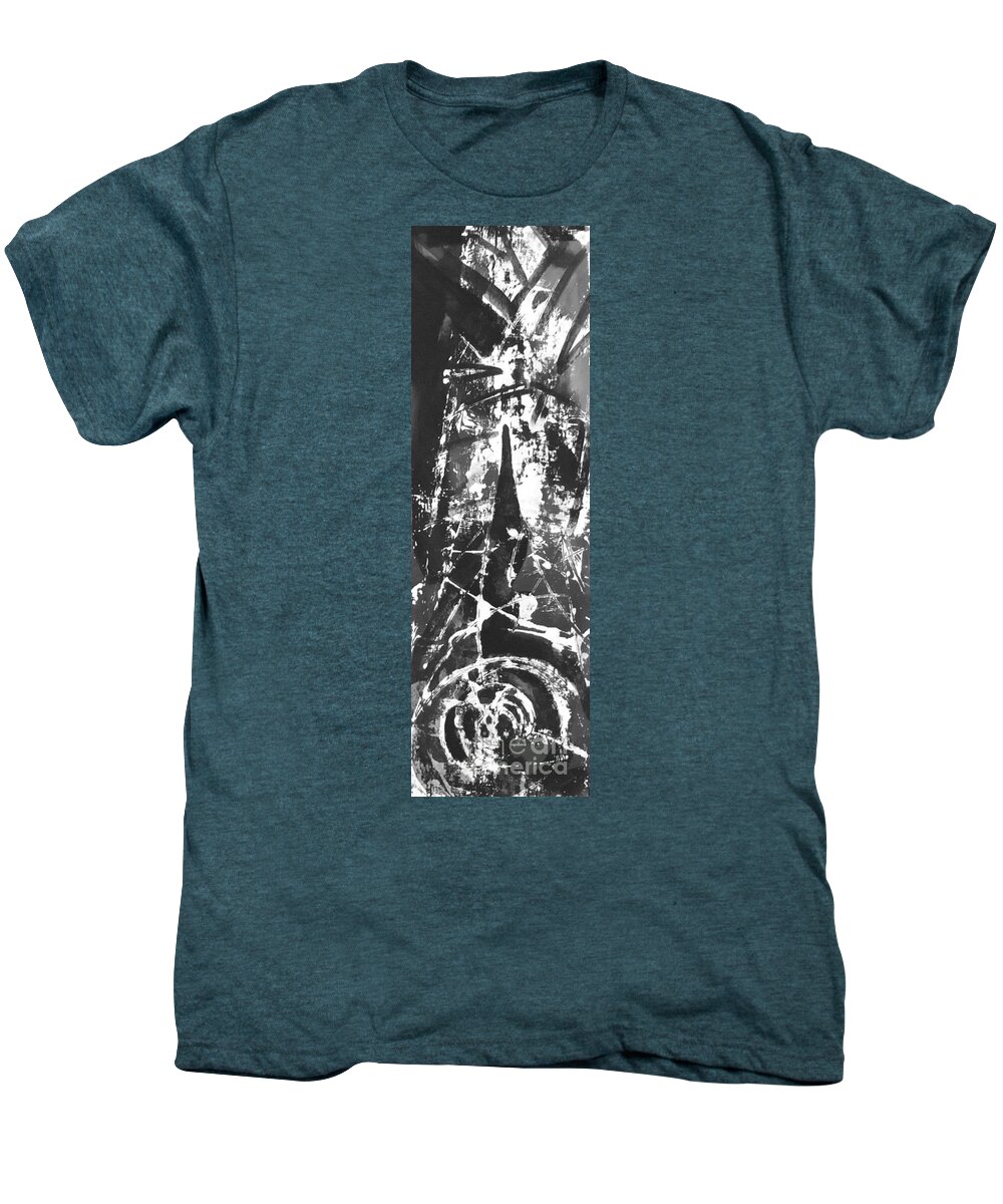 Trees Mono-prints Men's Premium T-Shirt featuring the painting Anger by Carol Rashawnna Williams