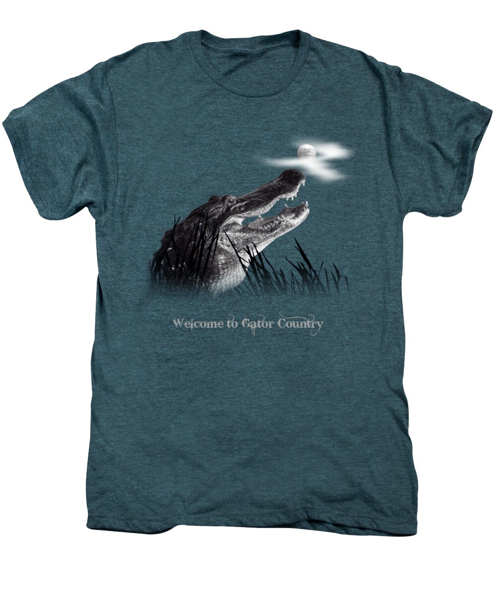 Alligator Men's Premium T-Shirt featuring the photograph Gator Growl by Mark Andrew Thomas