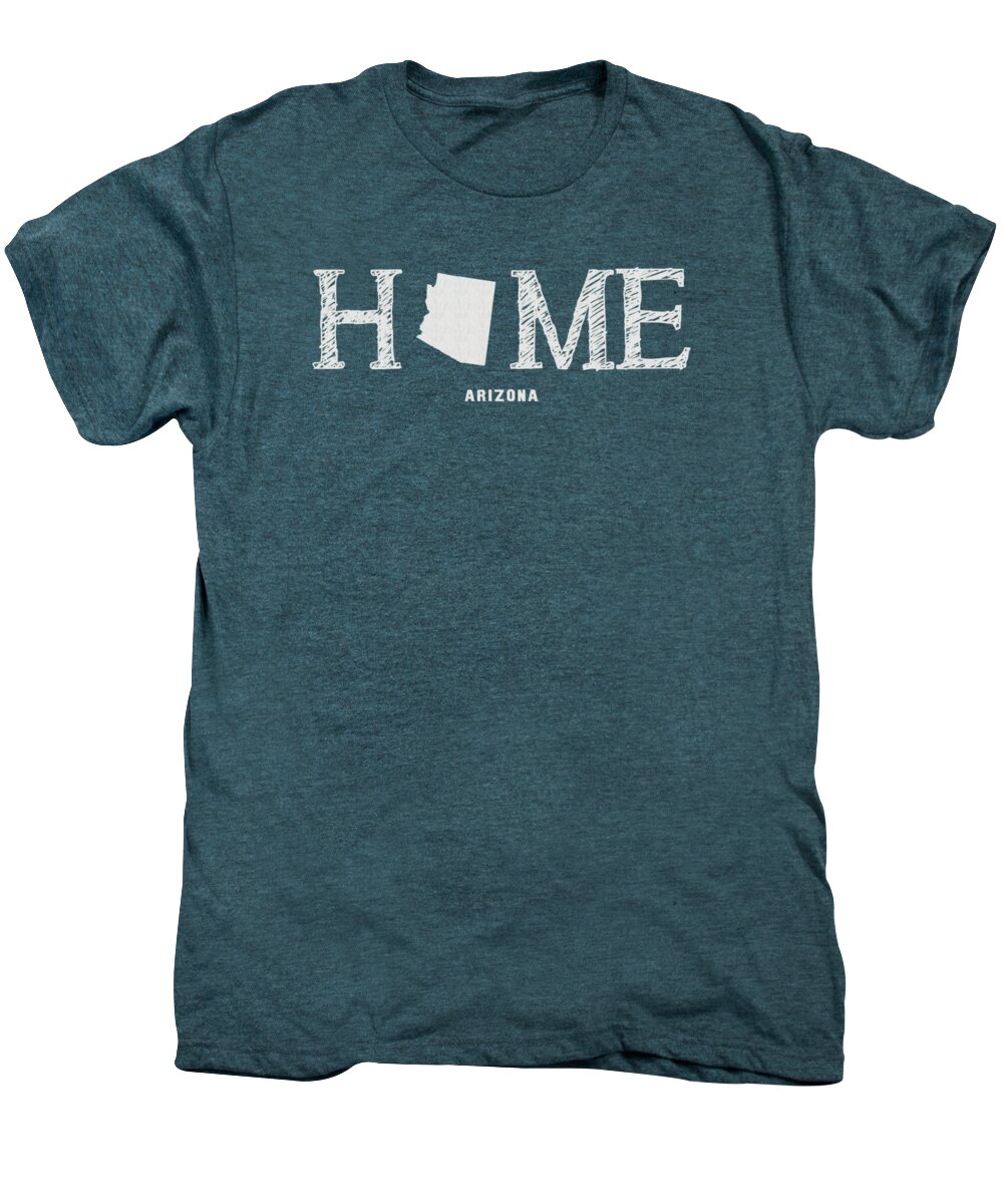 Arizona Men's Premium T-Shirt featuring the mixed media AZ Home by Nancy Ingersoll