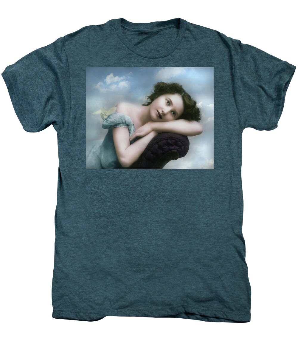 Vintage Men's Premium T-Shirt featuring the mixed media Beautiful Dreamer by John Rivera