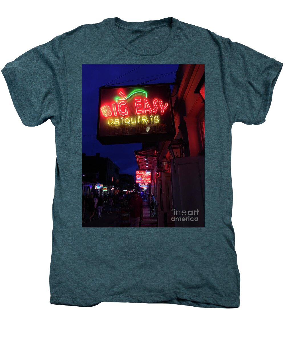 New Orleans Men's Premium T-Shirt featuring the photograph Big Easy Sign by Steven Spak
