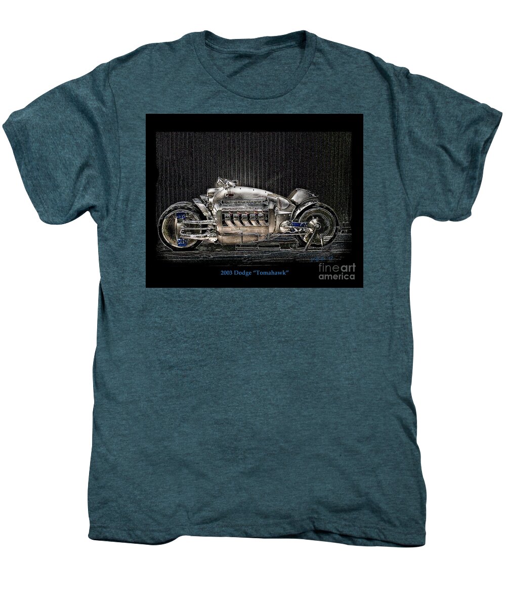 Motorcycles Men's Premium T-Shirt featuring the photograph Dodge Tomahawk by Tom Griffithe