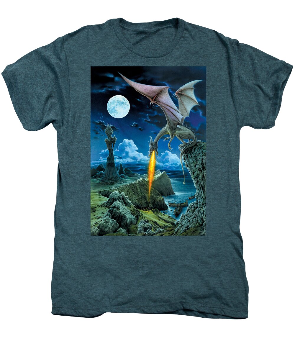 Dragon Men's Premium T-Shirt featuring the photograph Dragon Spit by MGL Meiklejohn Graphics Licensing