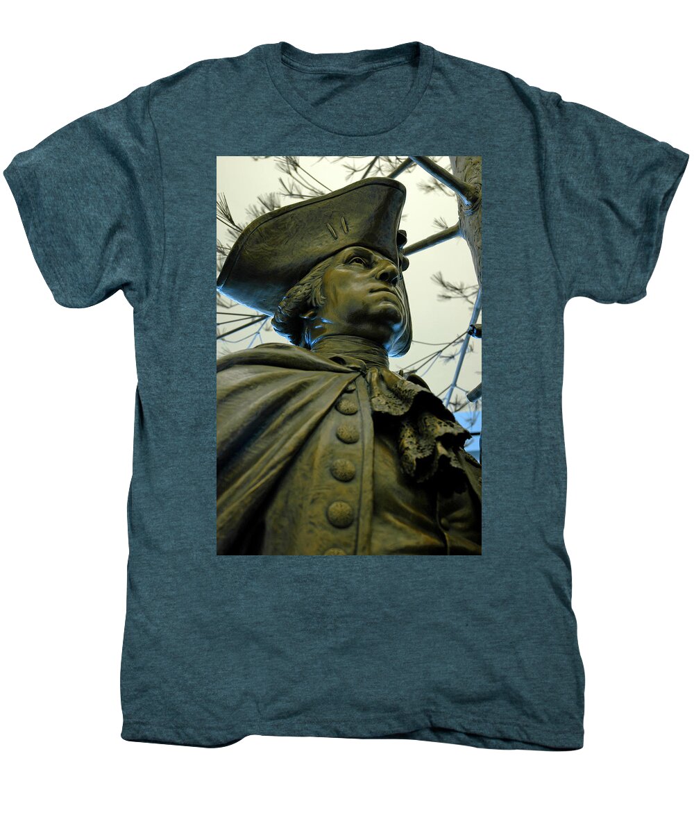 Usa Men's Premium T-Shirt featuring the photograph General George Washington by LeeAnn McLaneGoetz McLaneGoetzStudioLLCcom