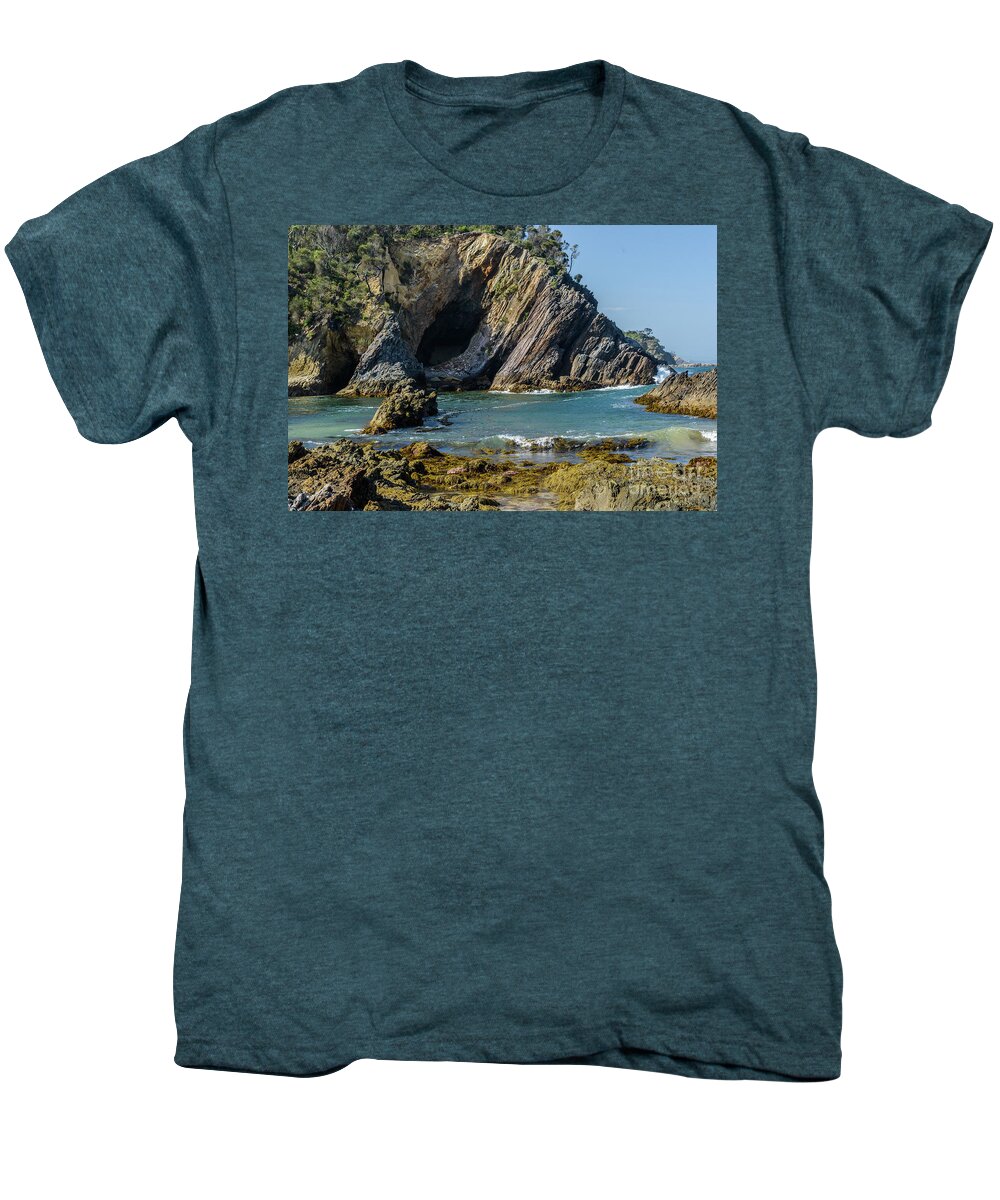 Rock Men's Premium T-Shirt featuring the photograph Guerilla Bay 4 by Werner Padarin
