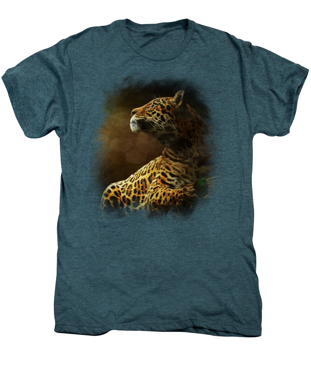 Jaguar Men's Premium T-Shirt featuring the digital art I Have a Dream by Sandy Oman