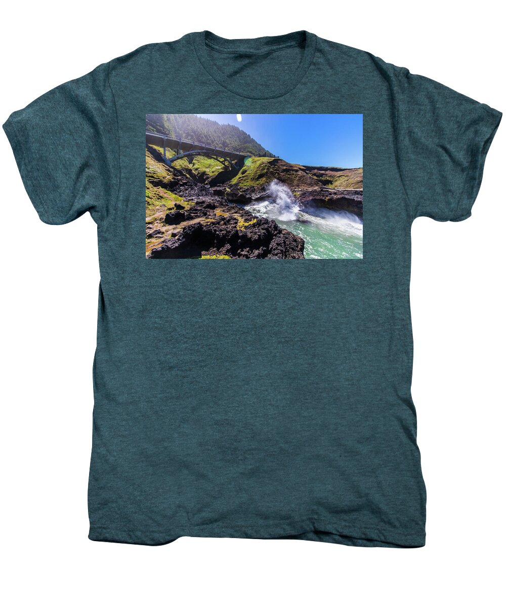 Oregon Men's Premium T-Shirt featuring the photograph Irish Bridge by Jonny D