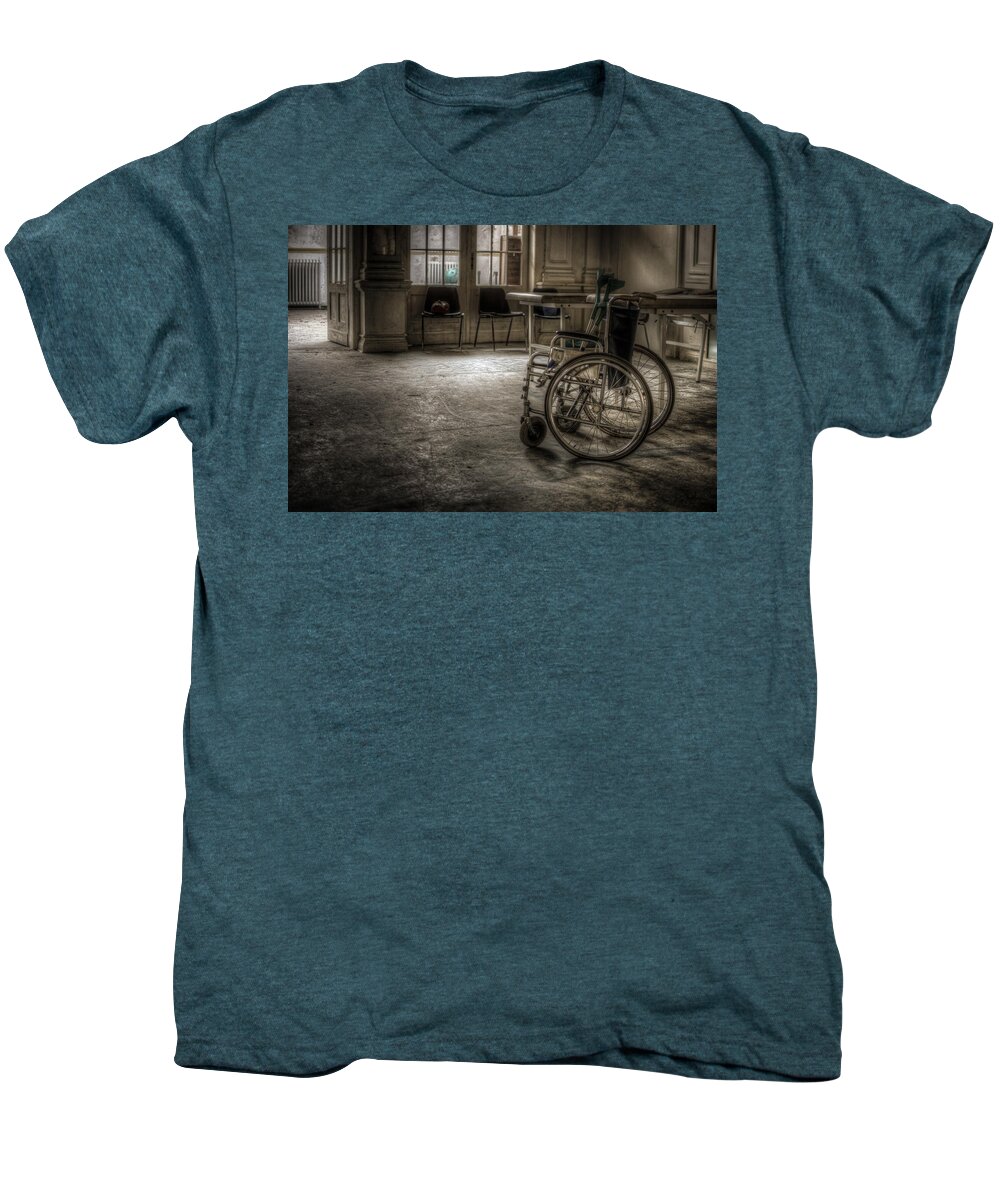 Wheelchair Men's Premium T-Shirt featuring the digital art Just walk away by Nathan Wright