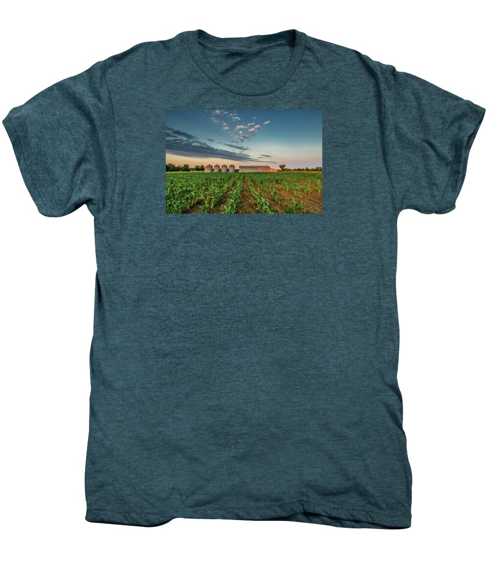 Ruralscape Men's Premium T-Shirt featuring the photograph Knee High Sweet Corn by Steven Sparks