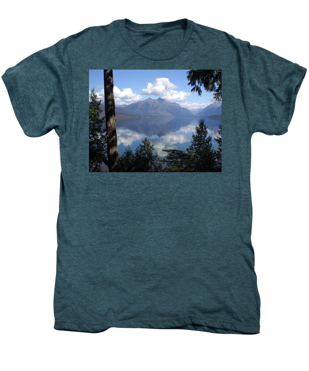 Lake Men's Premium T-Shirt featuring the photograph Lake McDonald Glacier National Park by Marty Koch