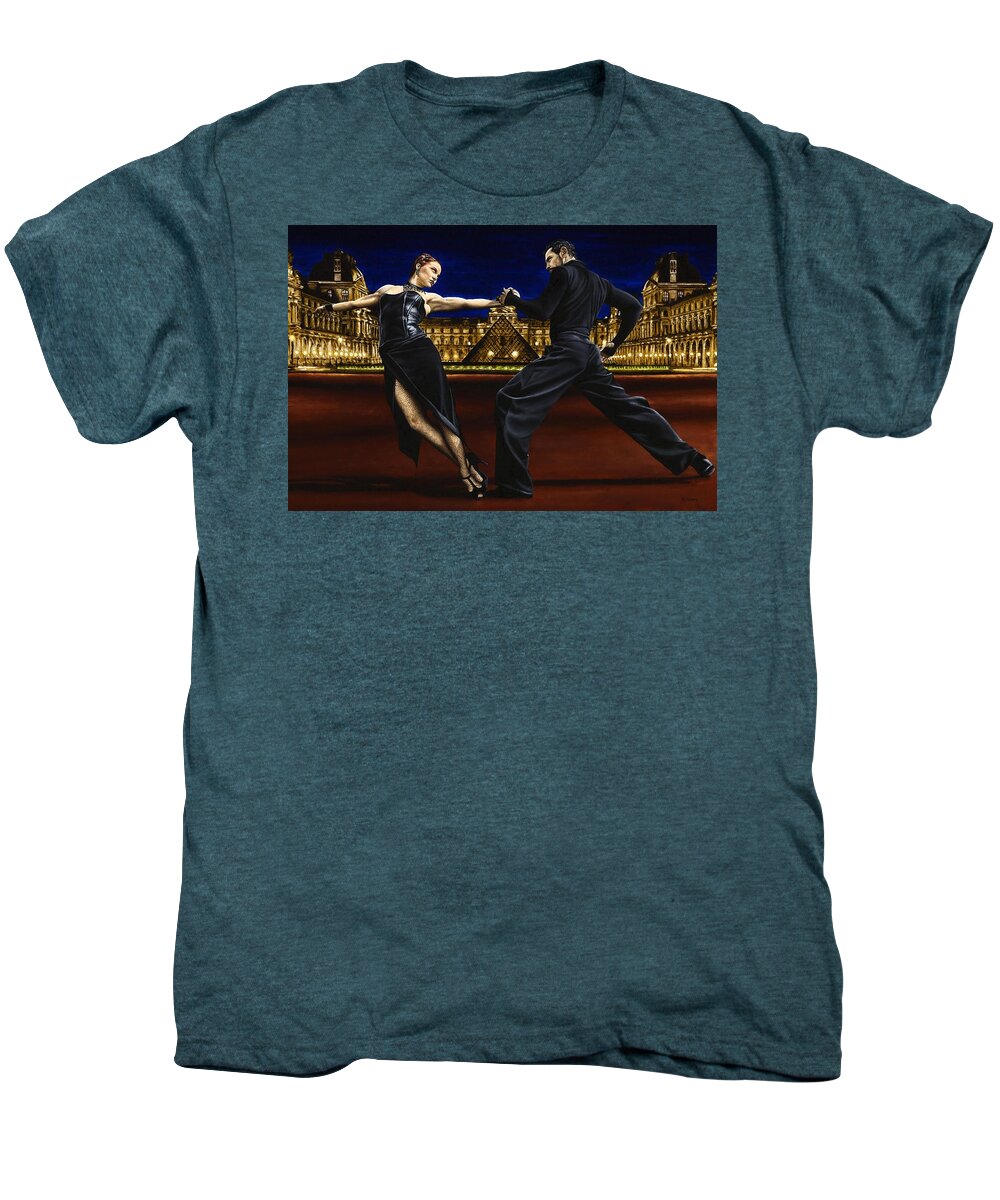 Tango Men's Premium T-Shirt featuring the painting Last Tango in Paris by Richard Young