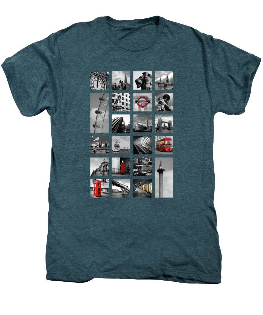 Tower Bridge Men's Premium T-Shirt featuring the photograph London Squares by Mark Rogan