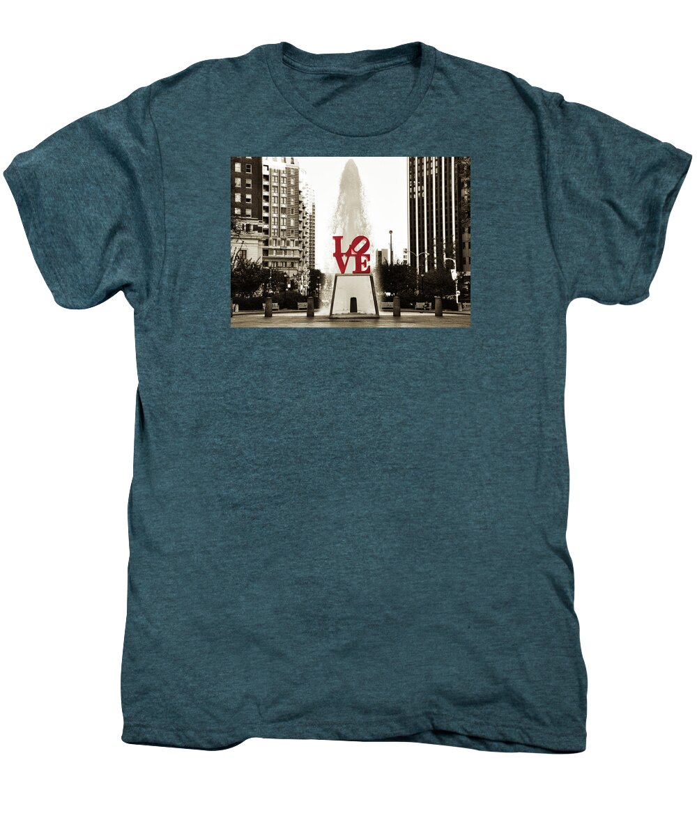 #faatoppicks Men's Premium T-Shirt featuring the photograph Love in Philadelphia by Bill Cannon