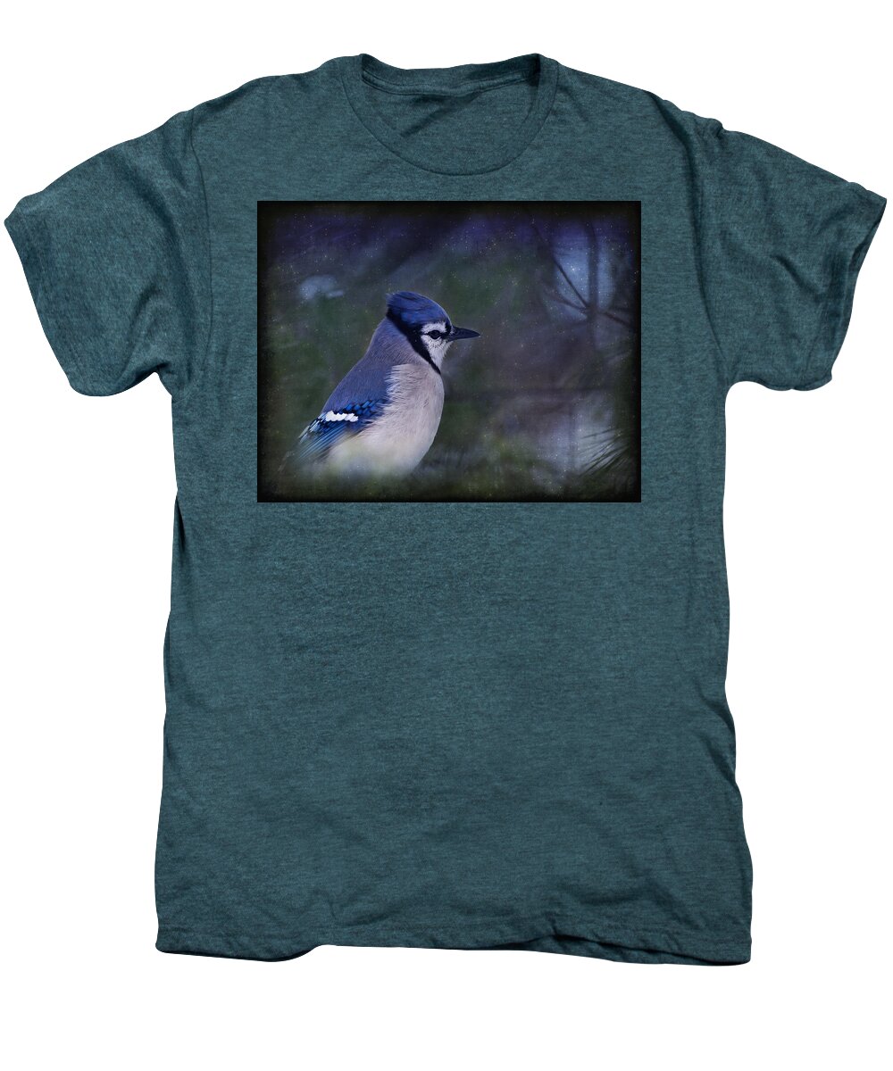 Blue Men's Premium T-Shirt featuring the photograph Me Minus You - Blue by Evelina Kremsdorf