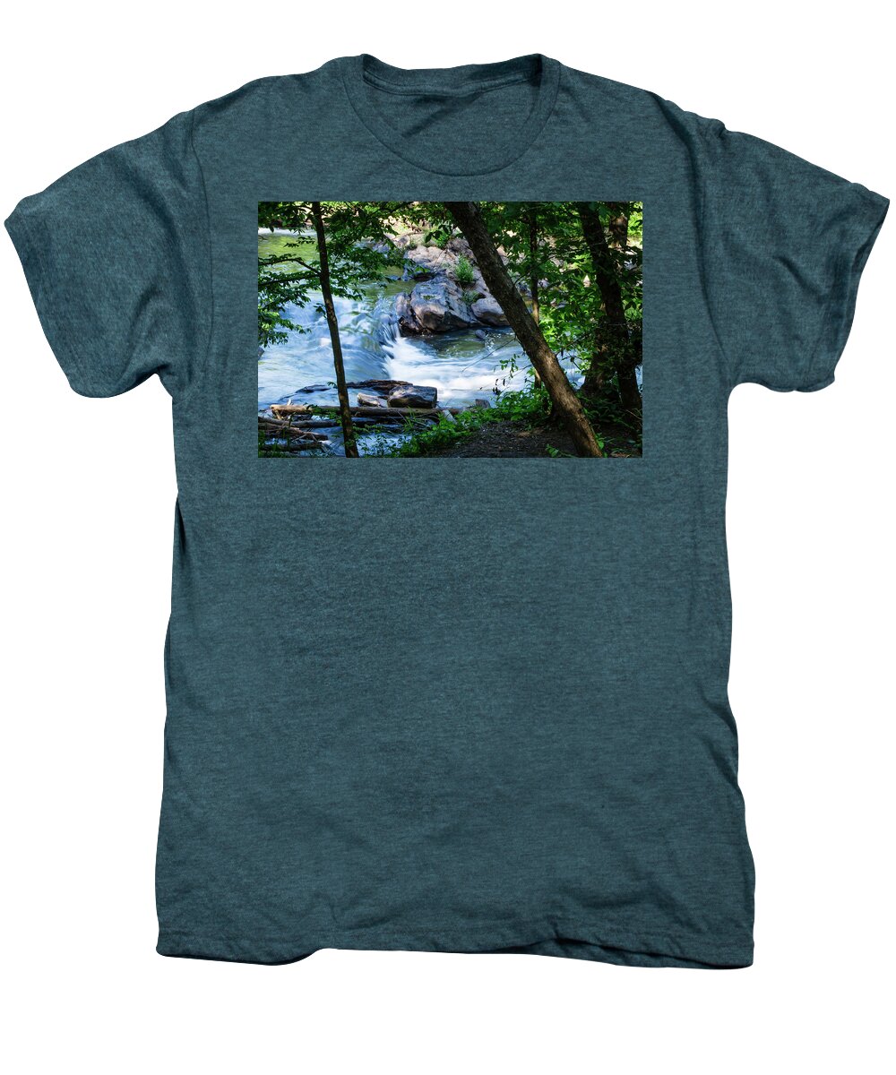 Creek Men's Premium T-Shirt featuring the photograph Mountain Stream by James L Bartlett