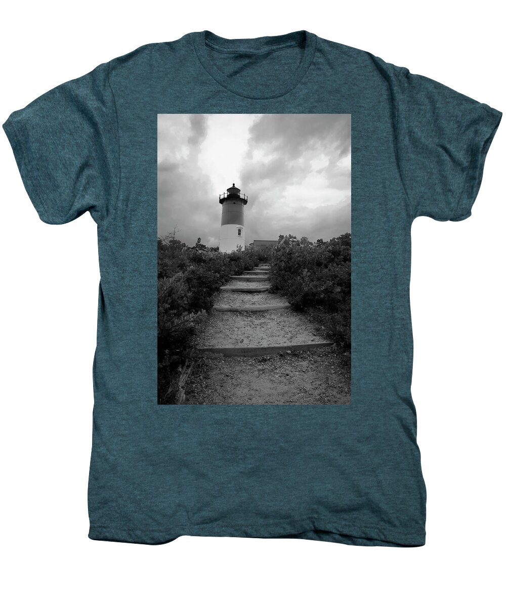 Landscape Men's Premium T-Shirt featuring the photograph Nauset Light by Michael Friedman