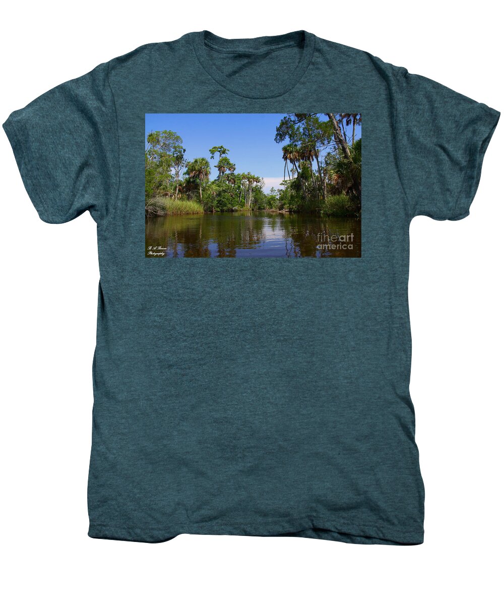 Otter Creek Men's Premium T-Shirt featuring the photograph Paddling Otter Creek by Barbara Bowen