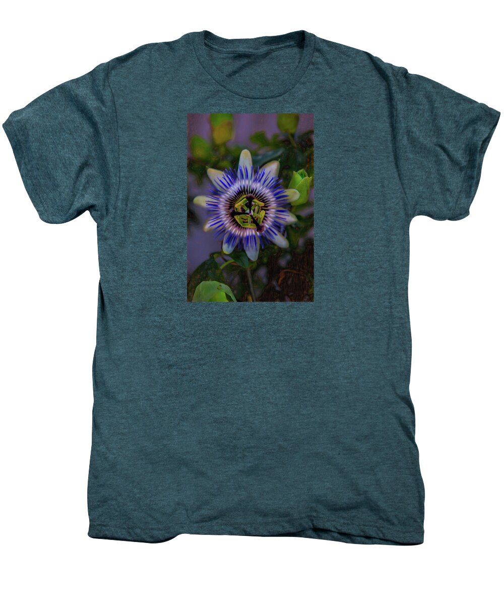 Flower Men's Premium T-Shirt featuring the photograph Passion Flower by Patricia Dennis