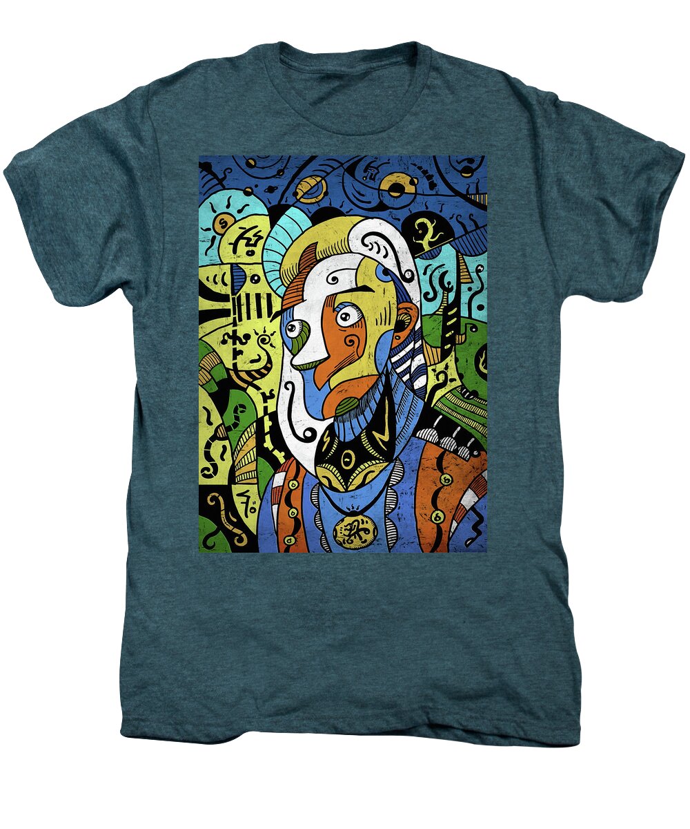 Philosopher Men's Premium T-Shirt featuring the digital art Philosopher by Sotuland Art