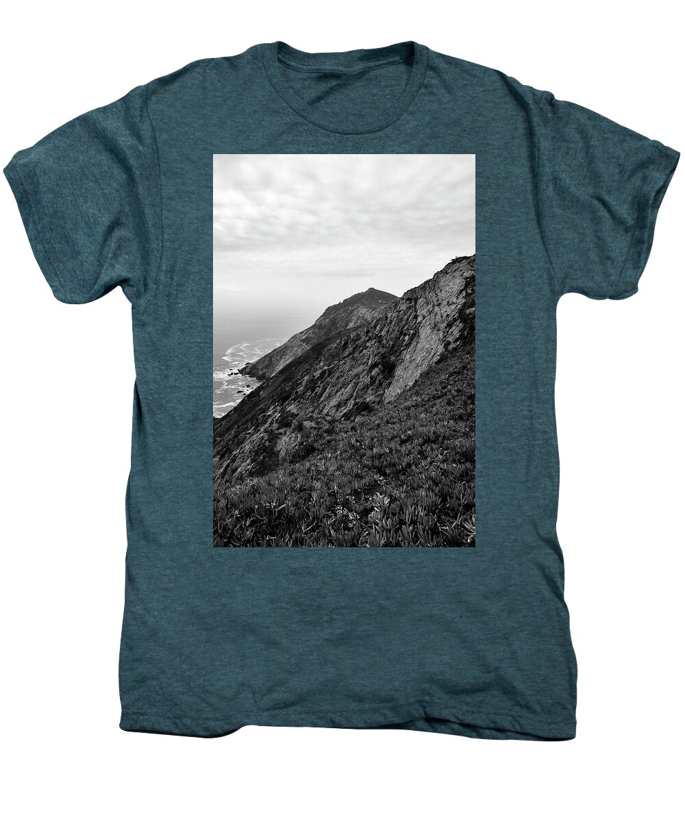 Point Men's Premium T-Shirt featuring the photograph Point Reyes II BW by David Gordon