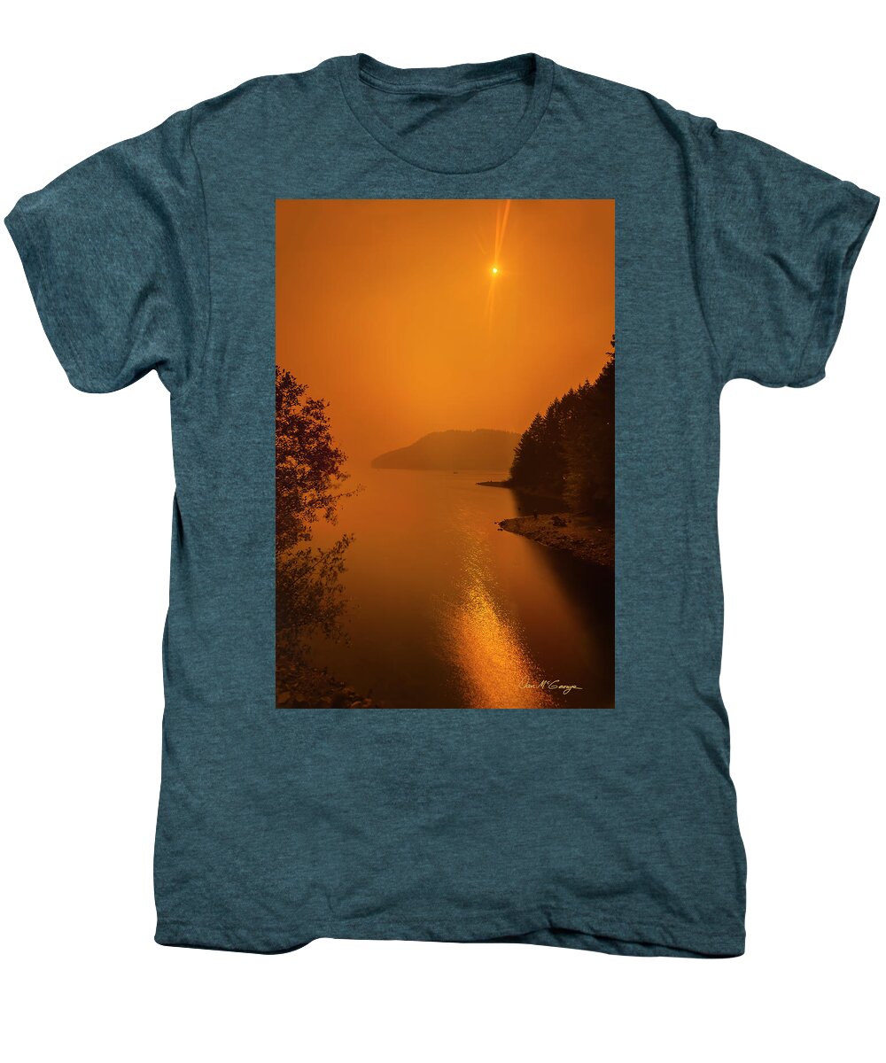 Solar Eclipse Men's Premium T-Shirt featuring the photograph Preclipse 8.17 by Dan McGeorge