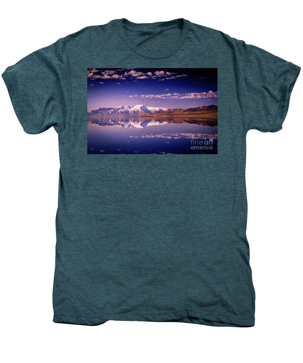 Antelope Causeway Men's Premium T-Shirt featuring the photograph Reacting to the morning light by Bryan Carter