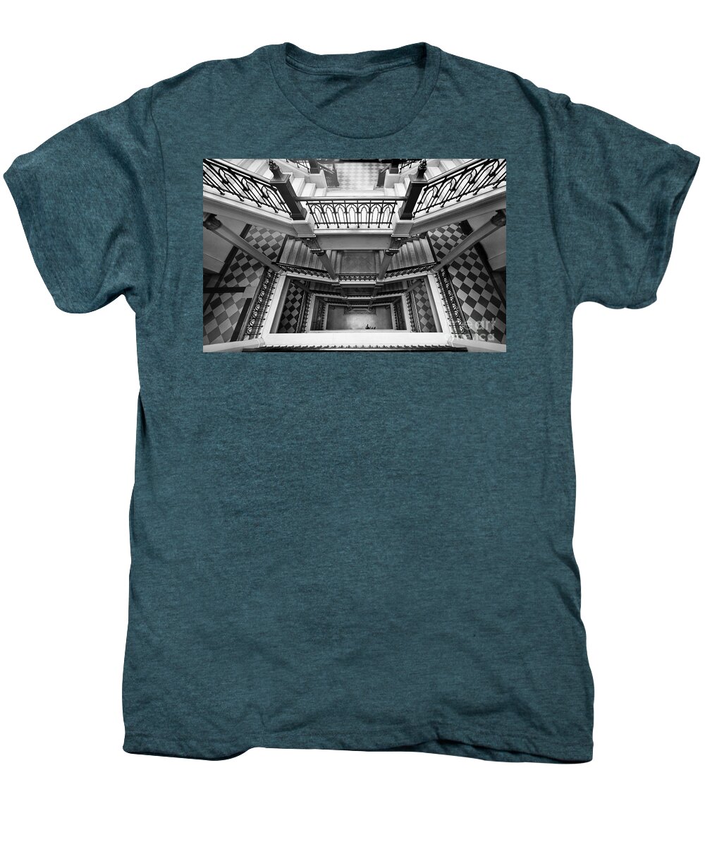 Sao Paulo Men's Premium T-Shirt featuring the photograph Sao Paulo - Gorgeous Staircases by Carlos Alkmin