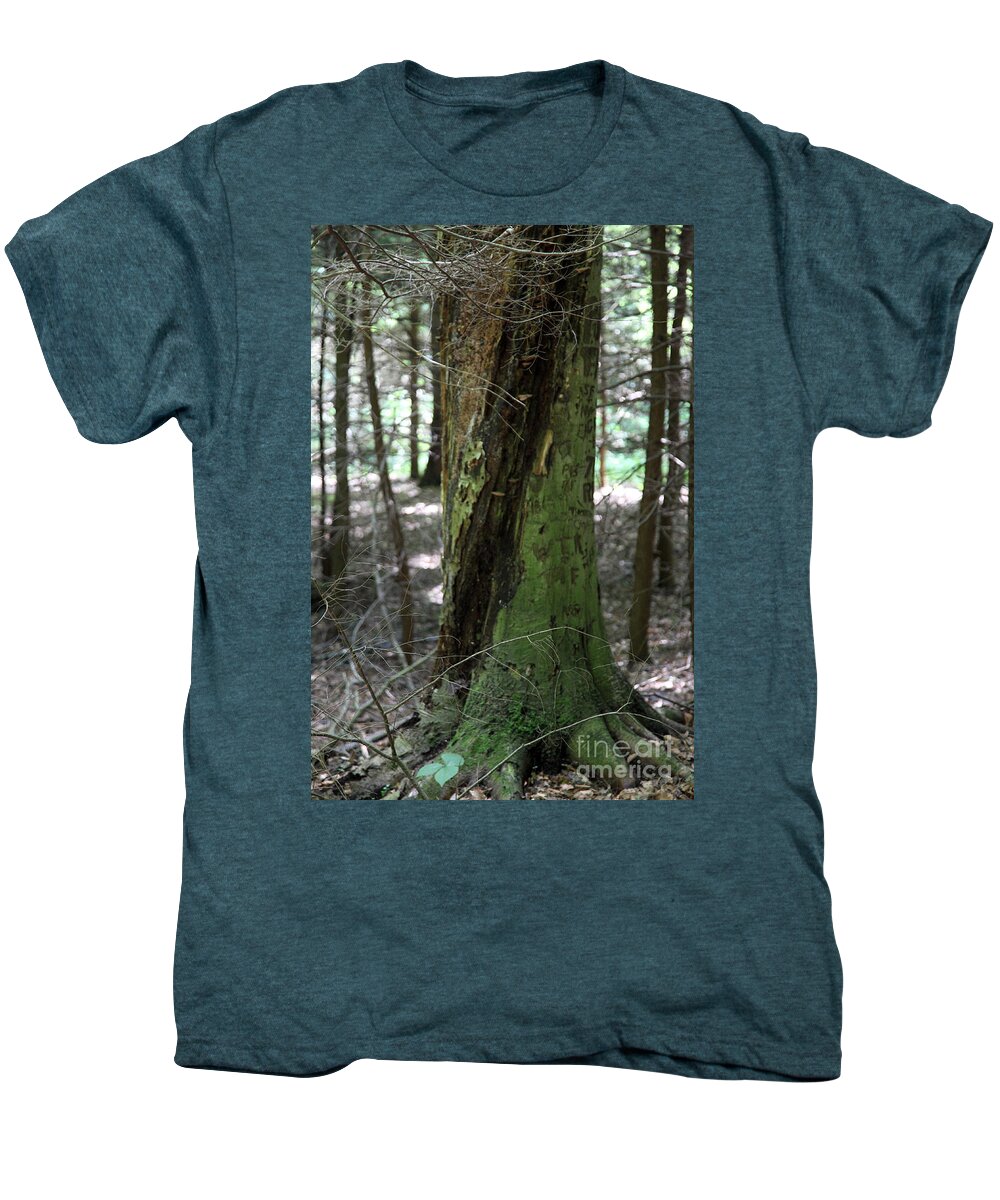 Tree Men's Premium T-Shirt featuring the photograph Scarred by Amanda Barcon