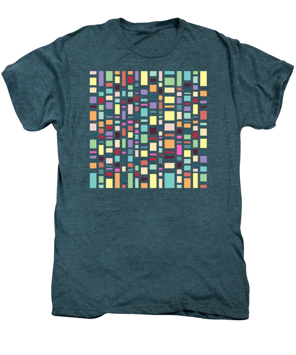 Square Men's Premium T-Shirt featuring the digital art Seventeen Pattern Dark by Freshinkstain