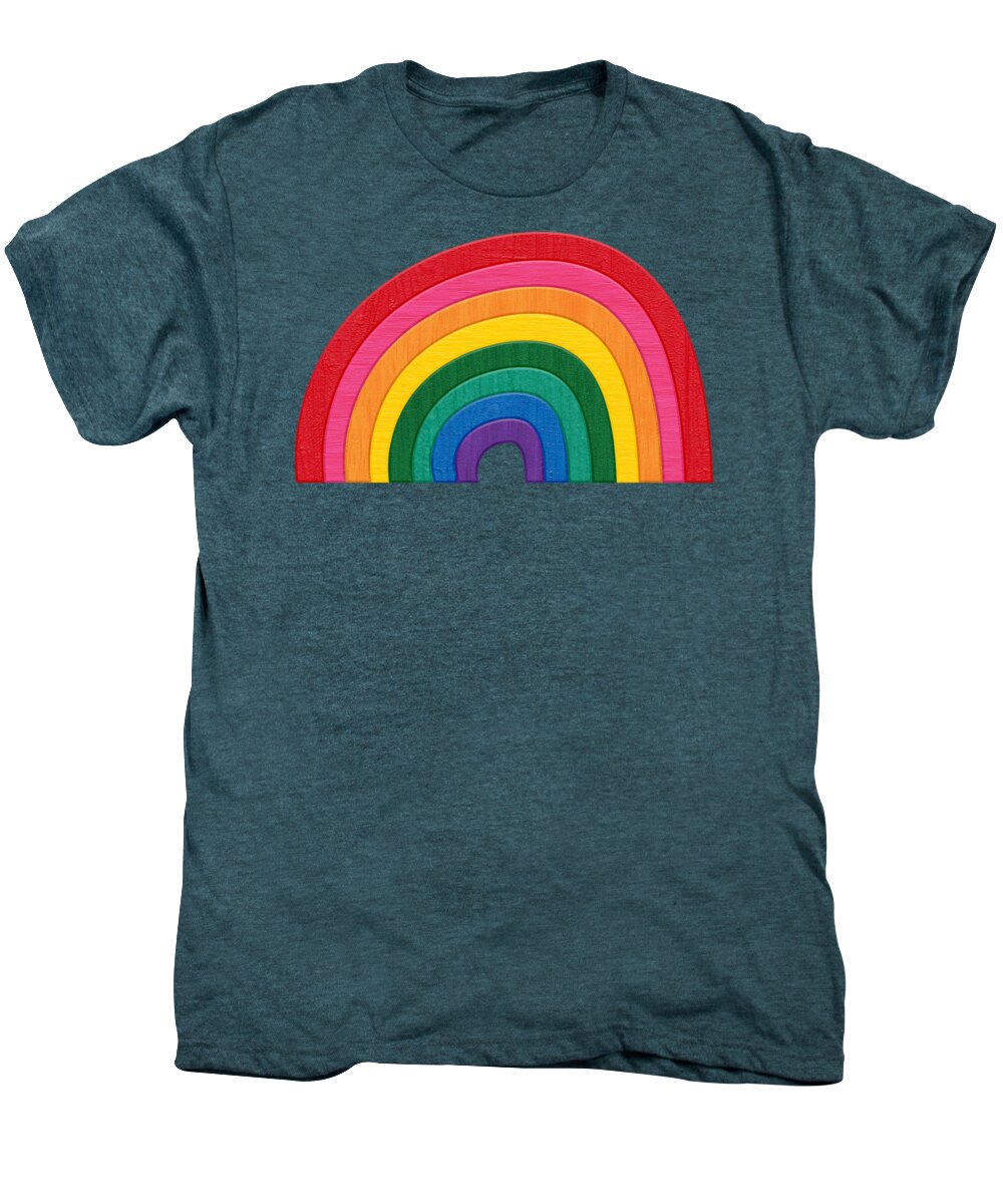 Musical Papers Men's Premium T-Shirt featuring the digital art Somewhere Over The Rainbow by Pristine Cartera Turkus