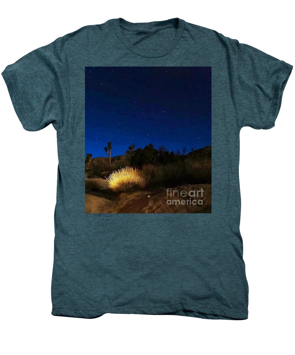 Desert Moon Men's Premium T-Shirt featuring the photograph SPeciaL GLoW by Angela J Wright