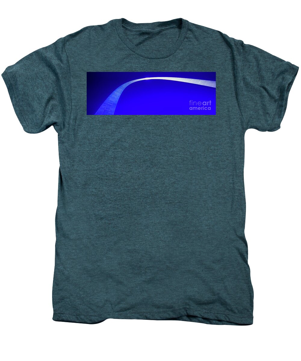 St Louis Men's Premium T-Shirt featuring the photograph St Louis Gateway Arch vf1 by Tom Jelen