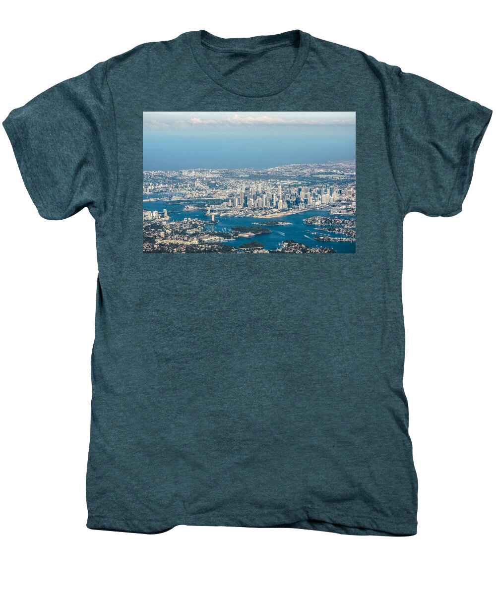 Sydney Men's Premium T-Shirt featuring the photograph Sydney from the Air by Parker Cunningham