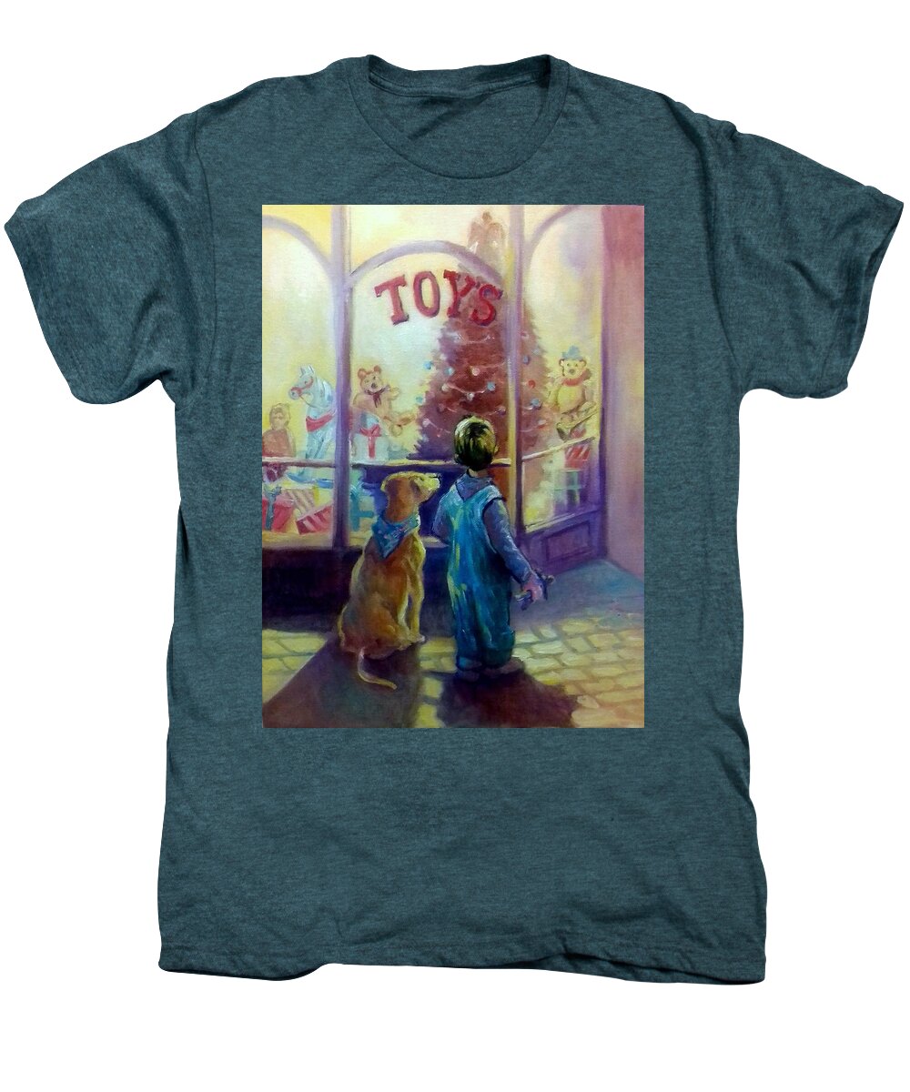 Toy Men's Premium T-Shirt featuring the painting Toy Shop by Paul Weerasekera