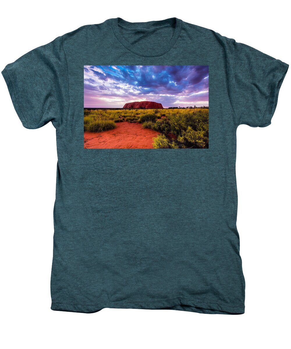 Uluru Men's Premium T-Shirt featuring the photograph Uluru by U Schade
