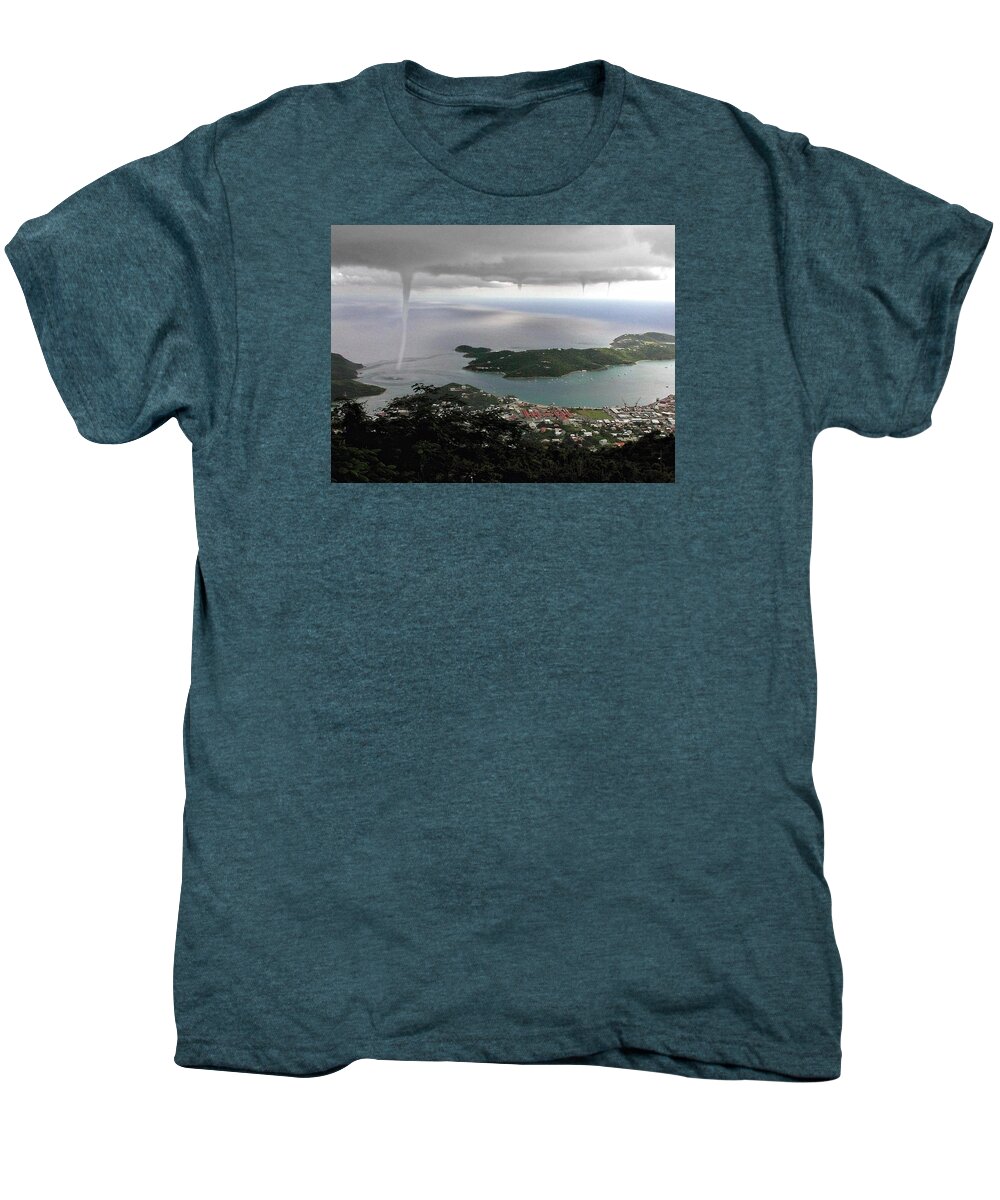 Water Spout Men's Premium T-Shirt featuring the photograph Water Spout by Gary Felton
