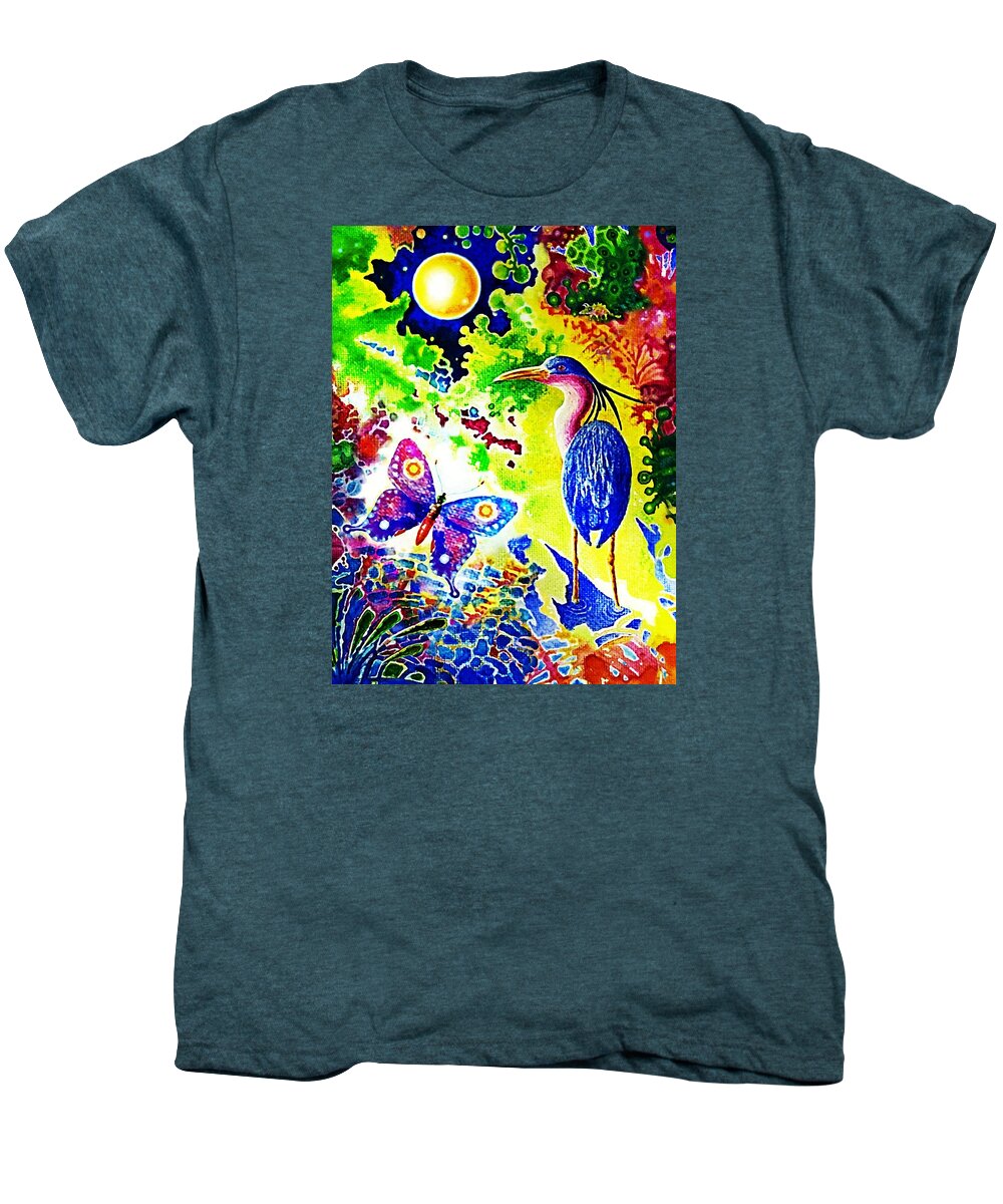 Butterfly Men's Premium T-Shirt featuring the painting Wonderful Wonderful Nature by Hartmut Jager