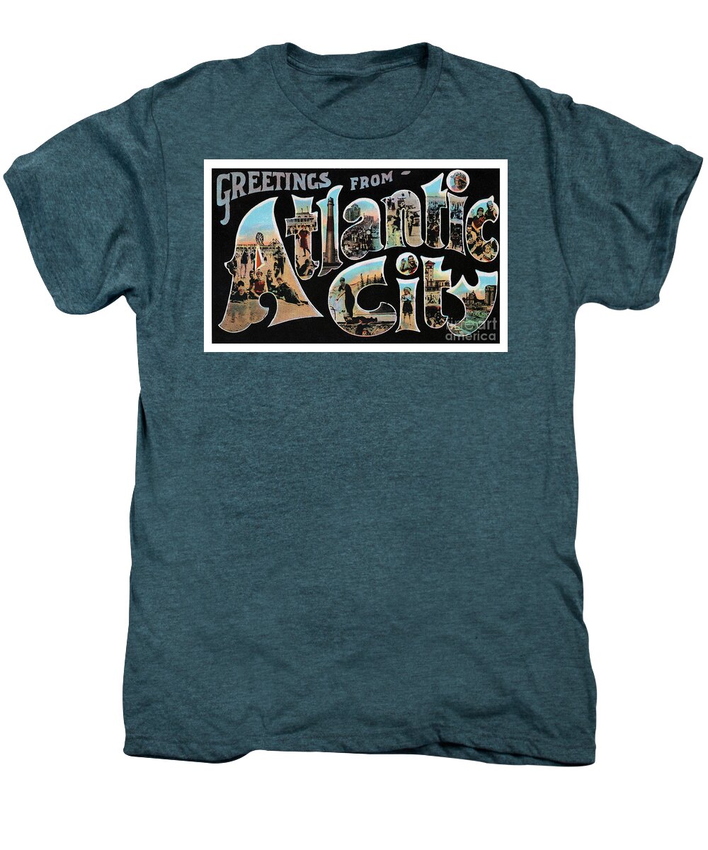 Lbi Men's Premium T-Shirt featuring the photograph Atlantic City Greetings #1 by Mark Miller