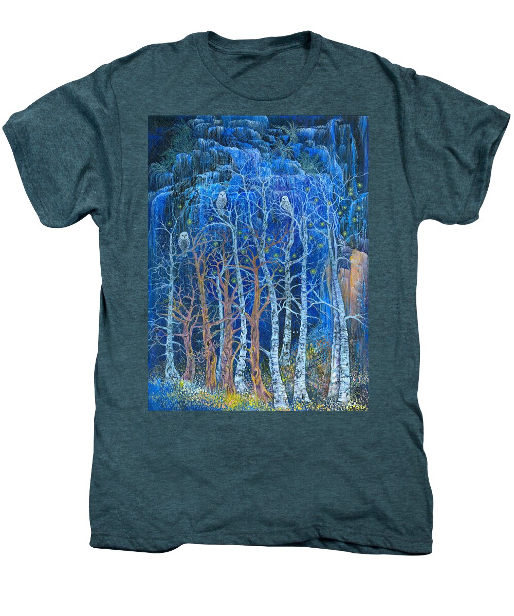 Owls Men's Premium T-Shirt featuring the photograph Owls Falls by Adria Trail
