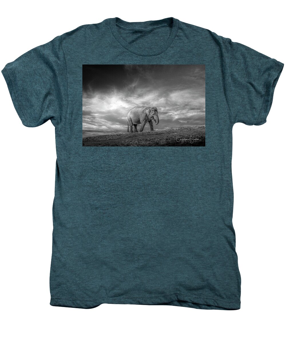 Elephant Men's Premium T-Shirt featuring the photograph Never Forget #1 by Chris Boulton