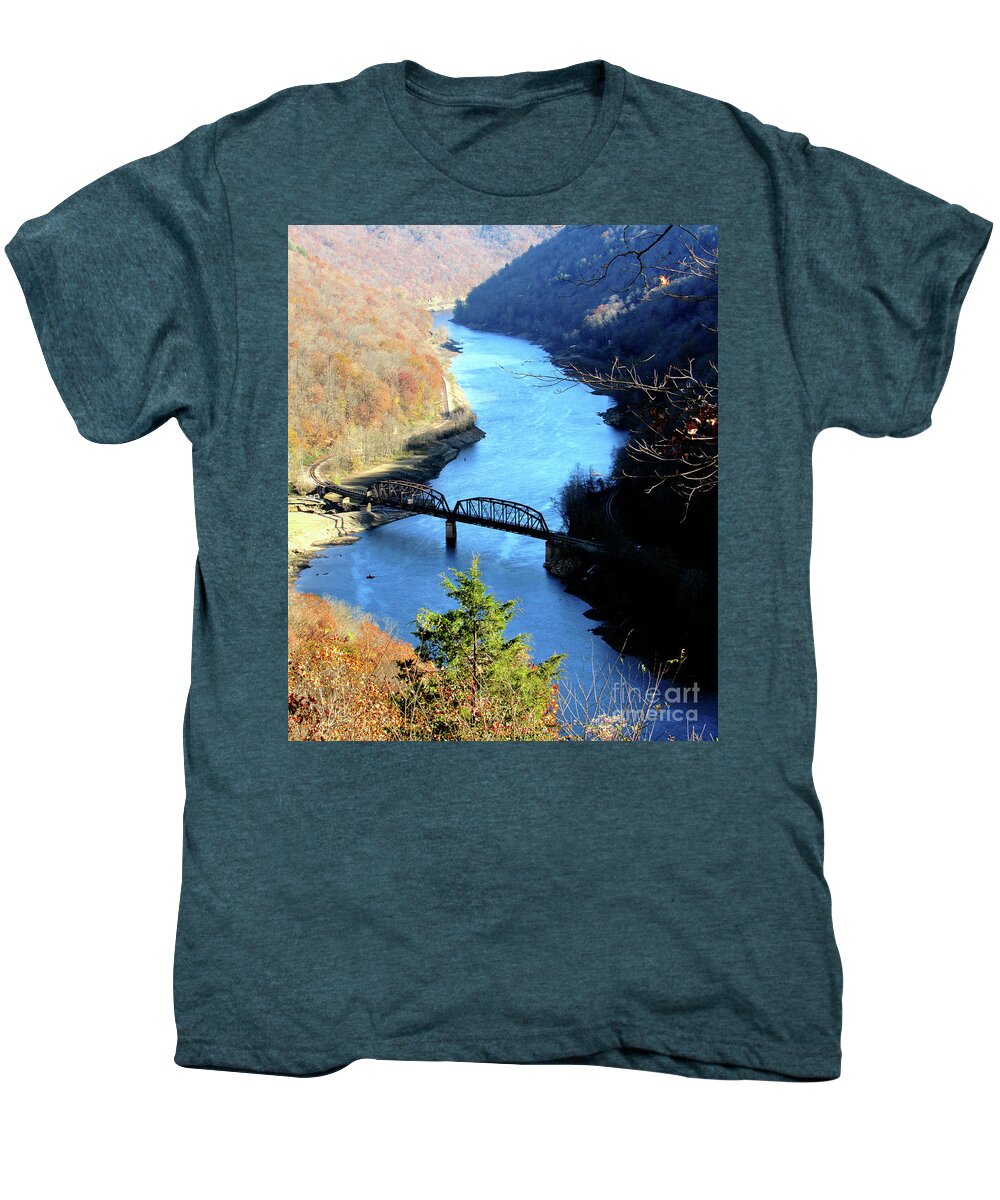 Almost Heaven Men's Premium T-Shirt featuring the photograph Almost Heaven, West Virginia by Sandy McIntire